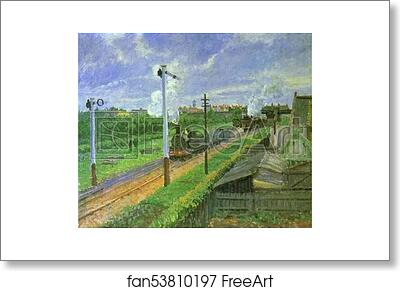 Free art print of The Train, Bedford Park by Camille Pissarro