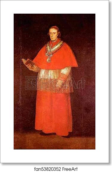 Free art print of Cardinal Luis Maria de Borbón y Vallabriga by Francisco De Goya Y Lucientes