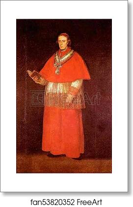 Free art print of Cardinal Luis Maria de Borbón y Vallabriga by Francisco De Goya Y Lucientes