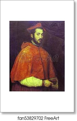 Free art print of Portrait of Cardinal Alessandro Farnese by Titian