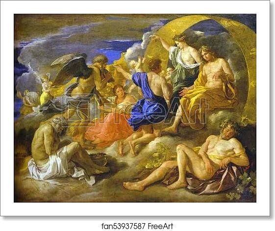 Free art print of Helios and Phaeton with Saturn and the Four Seasons by Nicolas Poussin