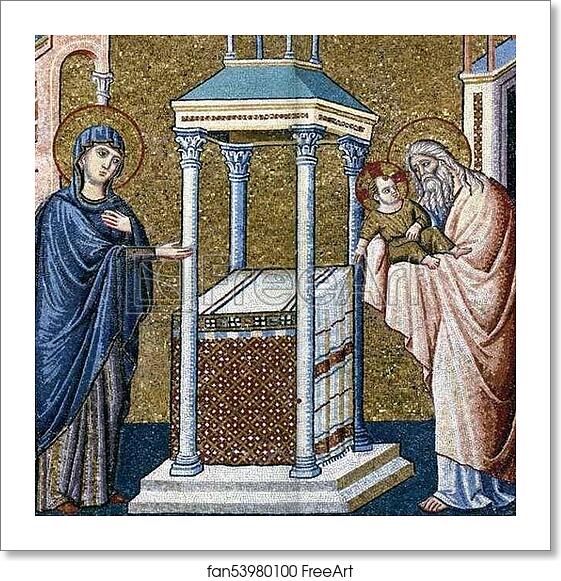 Free art print of Presentation in the Temple. Detail by Pietro Cavallini Free art print of Presentation in the Temple. Detail by Pietro Cavallini