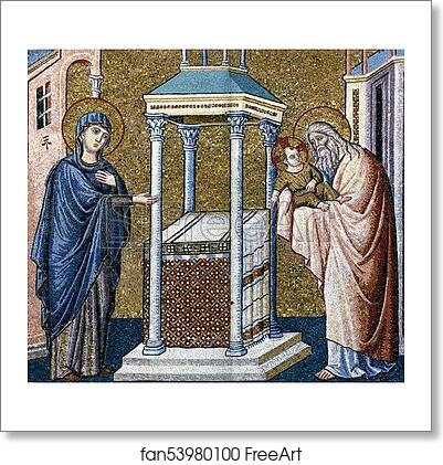 Free art print of Presentation in the Temple. Detail by Pietro Cavallini