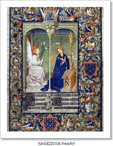 Free art print of The Belles Heures of Jean de France, Duke de Berry. Annunciation by Limbourg Brothers Free art print of The Belles Heures of Jean de France, Duke de Berry. Annunciation by Limbourg Brothers