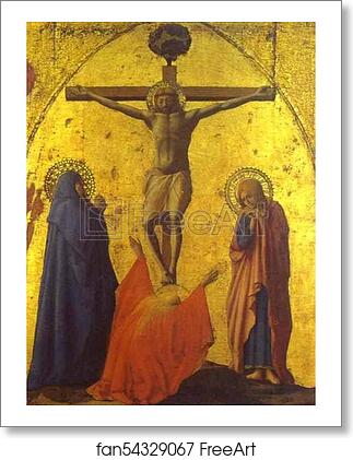Free art print of Crucifixion. Panel from the Pisa Altar by Masaccio