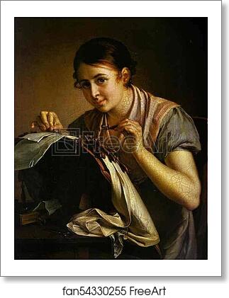 Free art print of The Lace-Maker by Vasily Tropinin