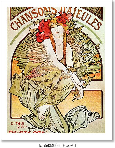 Free art print of Chansons D'Aieules by Alphonse Mucha