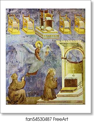 Free art print of The Vision of the Thrones by Giotto