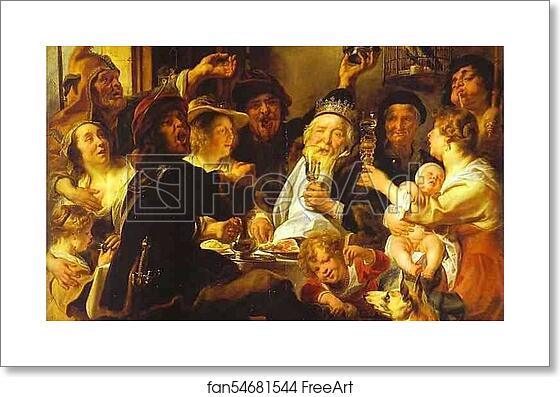 Free art print of The Bean King by Jacob Jordaens Free art print of The Bean King by Jacob Jordaens