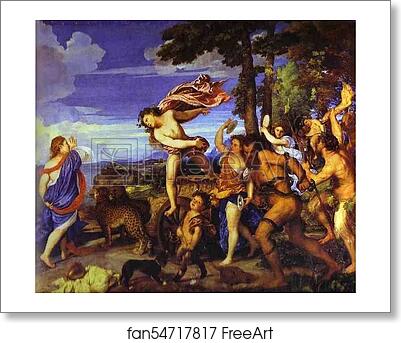 Free art print of Bacchus and Ariadne by Titian