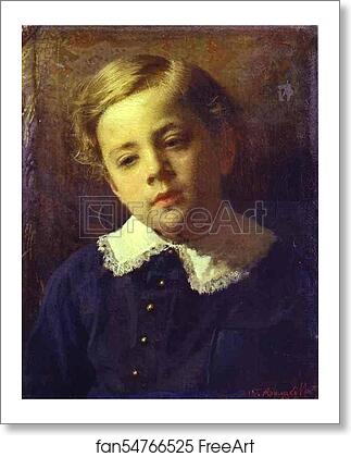 Free art print of Portrait of Sergey Kramskoy, the Artist's Son, as a Child by Ivan Kramskoy