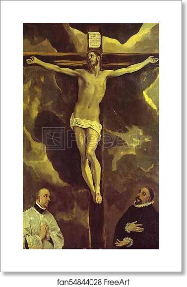 Free art print of Christ on the Cross Adored by Two Donors by El Greco Free art print of Christ on the Cross Adored by Two Donors by El Greco