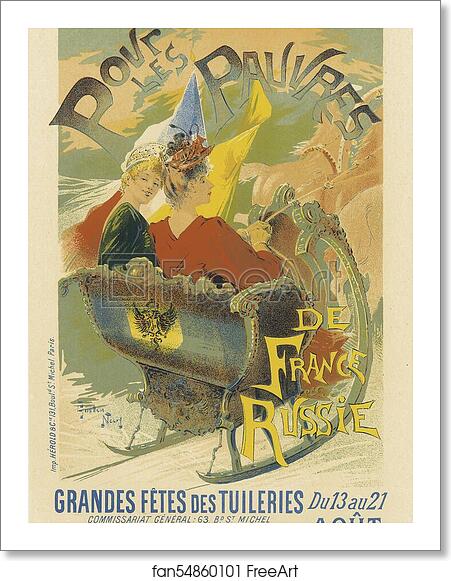 Free art print of Les grandes fêtes des Tuileries, "Pour les pauvres de France et de Russie". by Gaston Noury
