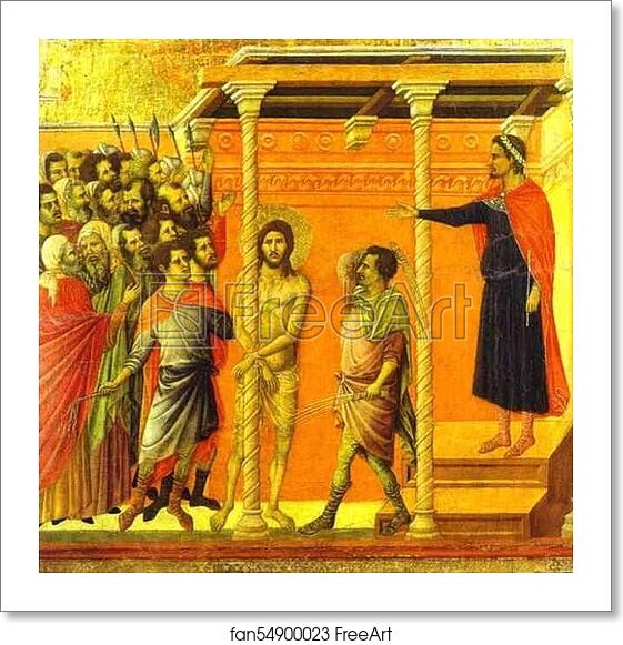 Free art print of Maestà (back, central panel) The Flagellation by Duccio Di Buoninsegna Free art print of Maestà (back, central panel) The Flagellation by Duccio Di Buoninsegna