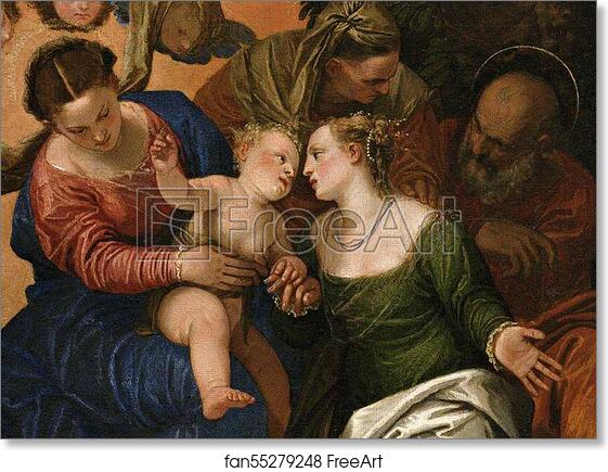 Free art print of Mystic Marriage of Saint Catherine of Alexandria. Detail by Paolo Veronese