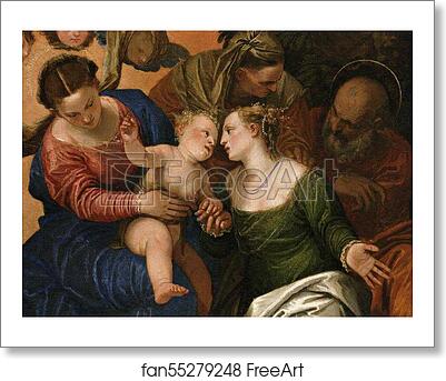 Free art print of Mystic Marriage of Saint Catherine of Alexandria. Detail by Paolo Veronese