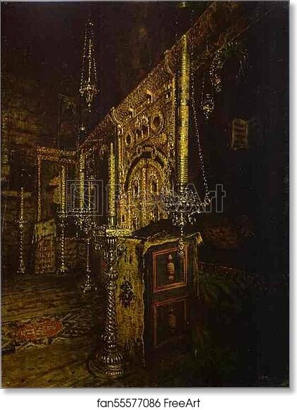 Free art print of Iconostasis of the Church of St. John the Evangelist on the Ishna near Rostov Yaroslavsky by Vasily Vereshchagin