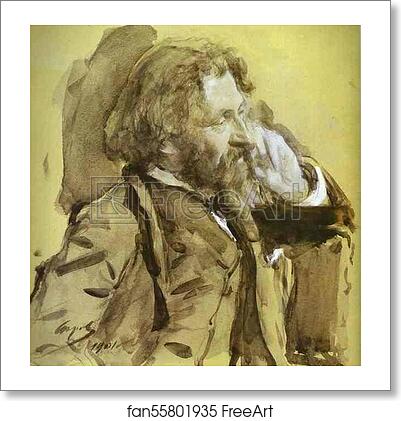 Free art print of Portrait of the Artist Ilya Repin by Valentin Serov