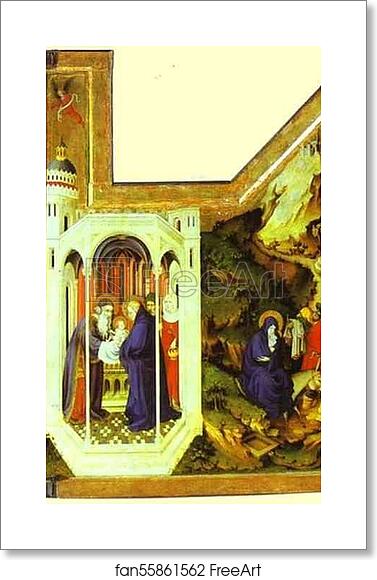 Free art print of Presentation in the Temple and Flight into Egypt by Melchior Broederlam Free art print of Presentation in the Temple and Flight into Egypt by Melchior Broederlam