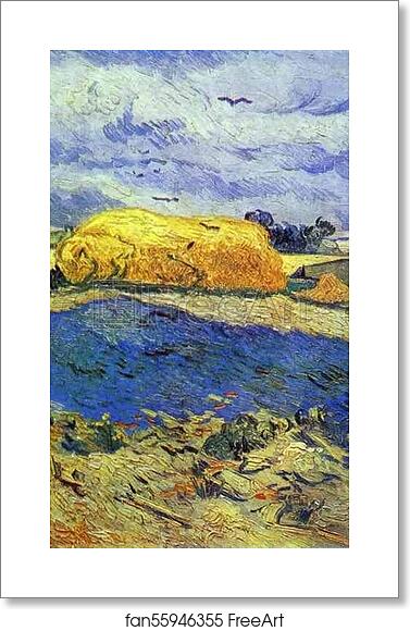 Free art print of Haystack in Rainy Day by Vincent Van Gogh Free art print of Haystack in Rainy Day by Vincent Van Gogh