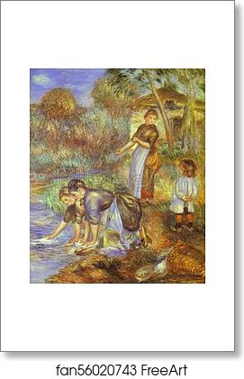 Free art print of The Washer-Women by Pierre-Auguste Renoir
