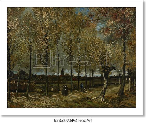 Free art print of Lane with Poplars near Nuenen by Vincent Van Gogh Free art print of Lane with Poplars near Nuenen by Vincent Van Gogh
