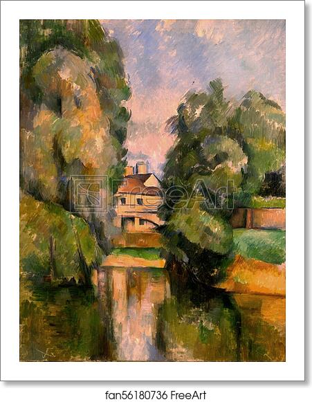 Free art print of Country House by a River by Paul Cézanne