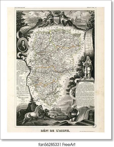 Free art print of Dépt. de l'Aisne (région du nord) by Victor Jules Levasseur Free art print of Dépt. de l'Aisne (région du nord) by Victor Jules Levasseur