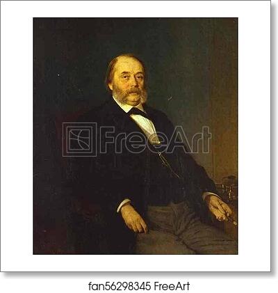 Free art print of Portrait of the Author Ivan Goncharov by Ivan Kramskoy