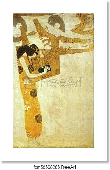 Free art print of The Beethoven Frieze: The Longing for Happiness Finds Repose in Poetry (right wall) by Gustav Klimt Free art print of The Beethoven Frieze: The Longing for Happiness Finds Repose in Poetry (right wall) by Gustav Klimt