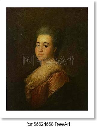 Free art print of Portrait of an Unknown Lady in a Pink Dress by Dmitry Levitzky