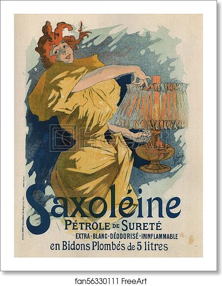 Free art print of Saxoléine Pétrole de Sureté 1895 by Jules Chéret