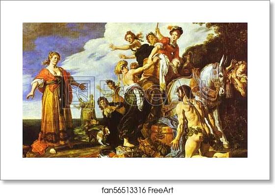 Free art print of Odysseus and Nausicaa by Peter Paul Rubens