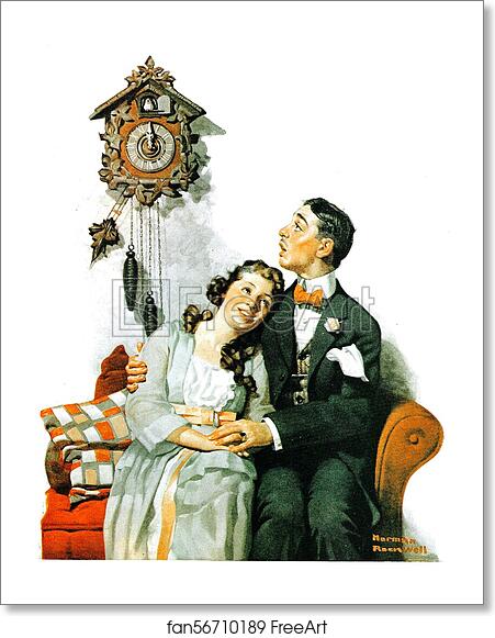 Free art print of Courting at Midnight by Norman Rockwell Free art print of Courting at Midnight by Norman Rockwell