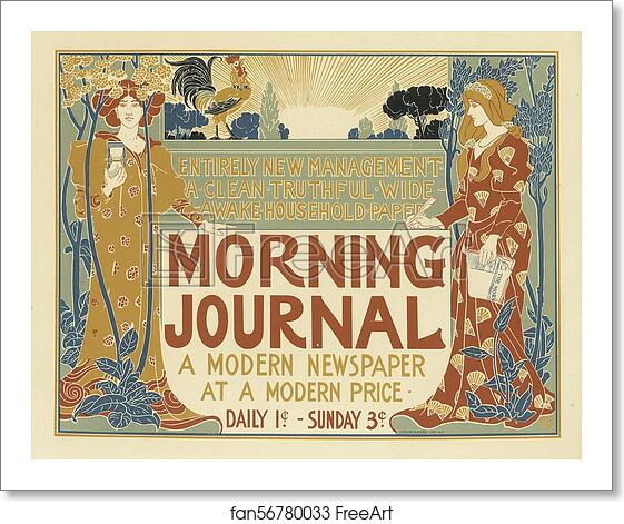 Free art print of Morning Journal by Louis Rhead Free art print of Morning Journal by Louis Rhead