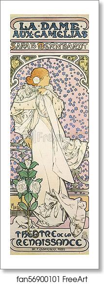 Free art print of La Dame Aux Camelias by Alphonse Mucha Free art print of La Dame Aux Camelias by Alphonse Mucha
