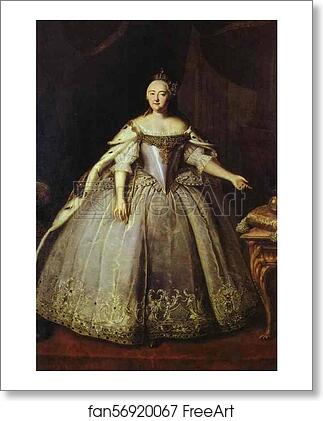 Free art print of Empress Elizaveta Petrovna by Ivan Vishnyakov