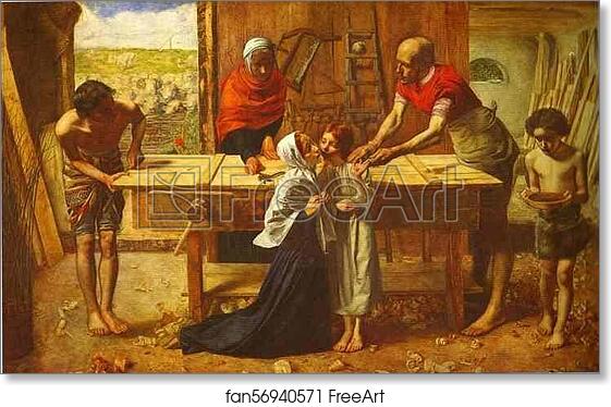 Free art print of Christ in the House of His Parents by Sir John Everett Millais