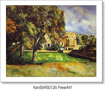 Free art print of Trees in Park. The Jas de Bouffan by Paul Cézanne