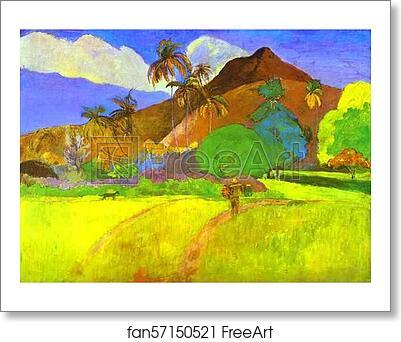 Free art print of Tahitian Landscape by Paul Gauguin