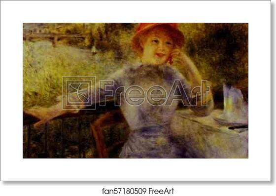 Free art print of Portrait of Alphonsine Fournaise by Pierre-Auguste Renoir