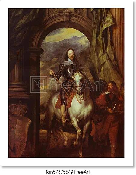 Free art print of Equestrian Portrait of Charles I, King of England with Seignior de St. Antoine by Sir Anthony Van Dyck