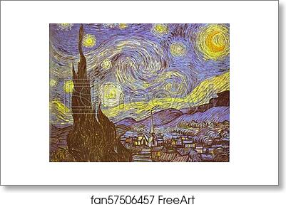 Free art print of The Starry Night. Saint-Rémy by Vincent Van Gogh