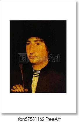 Free art print of Portrait of a Man with an Arrow by Hans Memling