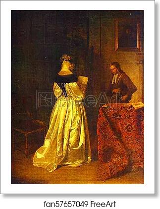 Free art print of Reading a Letter by Gerard Terborch