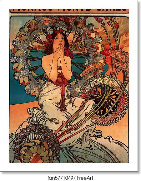Free art print of Monaco. Monte-Carlo by Alphonse Mucha Free art print of Monaco. Monte-Carlo by Alphonse Mucha