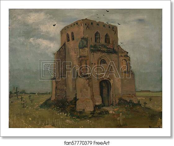 Free art print of The old church tower at Nuenen (`The peasants' churchyard') by Vincent Van Gogh Free art print of The old church tower at Nuenen (`The peasants' churchyard') by Vincent Van Gogh