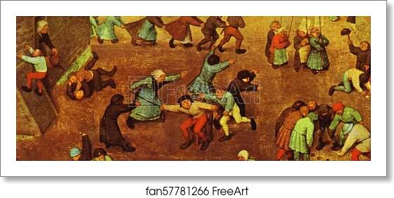 Free art print of Children's Games. Detail by Pieter Bruegel The Elder Free art print of Children's Games. Detail by Pieter Bruegel The Elder