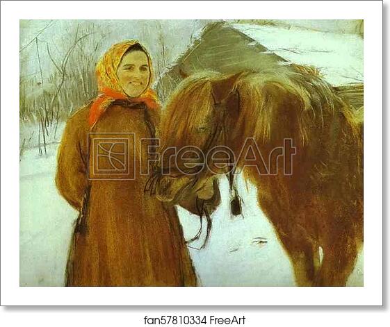 Free art print of In a Village. Peasant Woman with a Horse by Valentin Serov Free art print of In a Village. Peasant Woman with a Horse by Valentin Serov