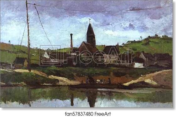 Free art print of View of Bonnières by Paul Cézanne